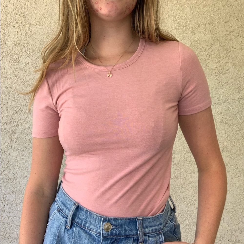 classic pink tee